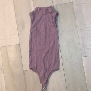 Prime Cut Purple Ribbed Body Suit